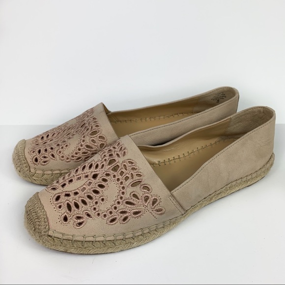 Ivanka Trump Shoes - Ivanka Trump Violette Eyelet Leather Espadrilles 8